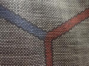 アンティーク　亀甲模様織出し本場泥大島紬着物（5マルキ）